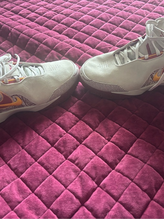 Nike Lebron Other - Cream colored with red and orange swoosh. Original box included